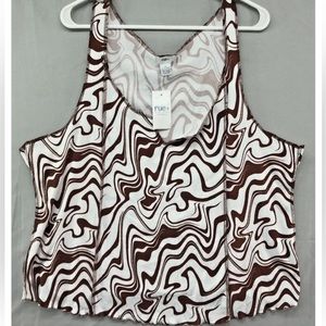 Rue21 Women’s Brown & White Tank Top